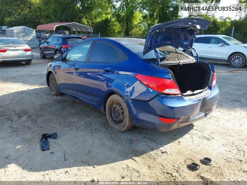 2015 Hyundai Accent Gls VIN: KMHCT4AE6FU835264 Lot: 42612910