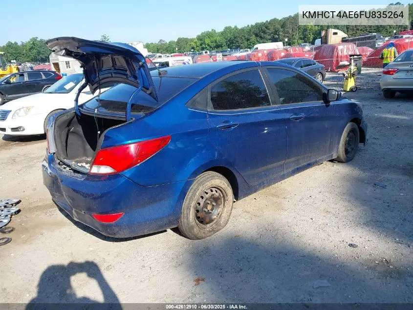 2015 Hyundai Accent Gls VIN: KMHCT4AE6FU835264 Lot: 42612910