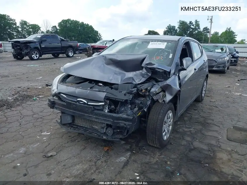 2015 Hyundai Accent Gs VIN: KMHCT5AE3FU233251 Lot: 42613072