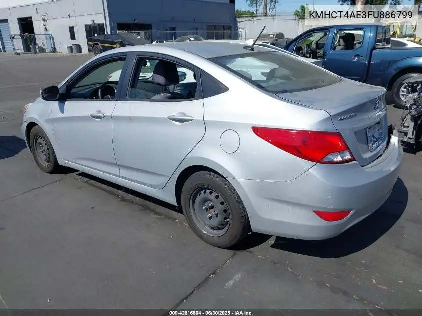 2015 Hyundai Accent Gls VIN: KMHCT4AE3FU886799 Lot: 42616804