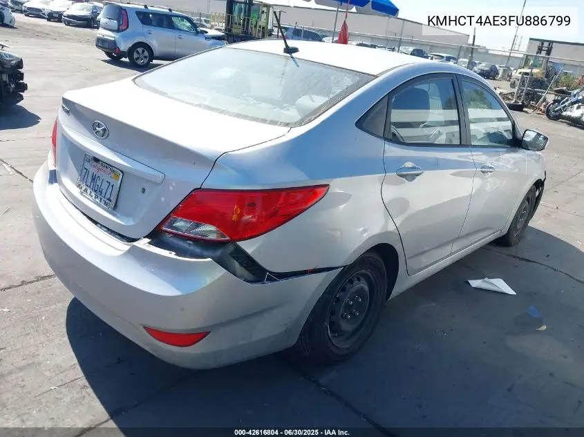 2015 Hyundai Accent Gls VIN: KMHCT4AE3FU886799 Lot: 42616804