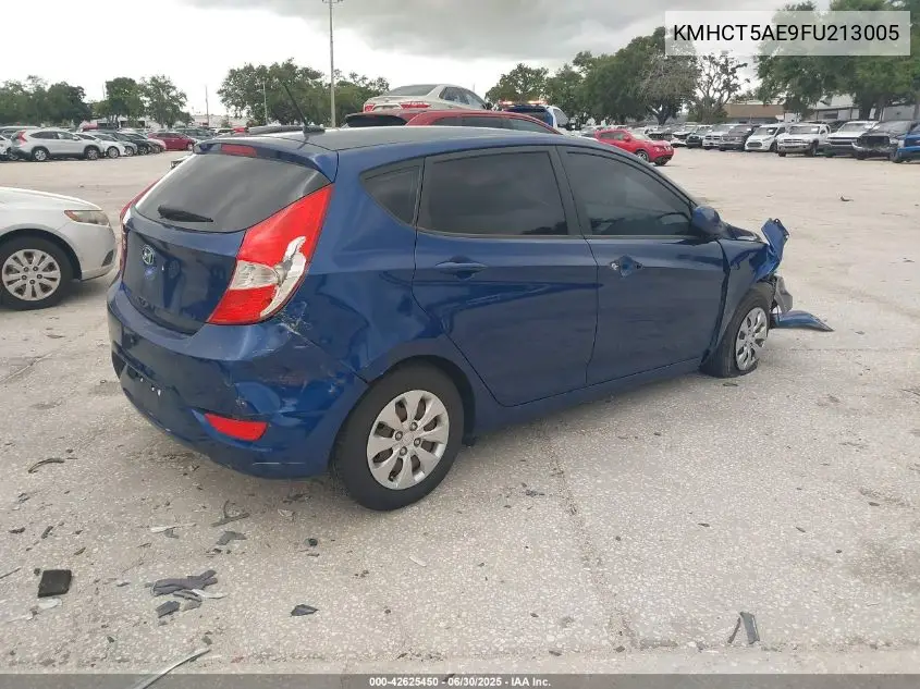 2015 Hyundai Accent Gs VIN: KMHCT5AE9FU213005 Lot: 42625450