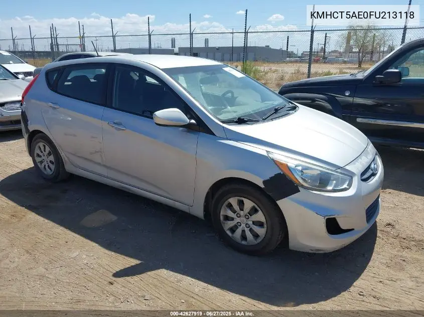 2015 Hyundai Accent Gs VIN: KMHCT5AE0FU213118 Lot: 42627919