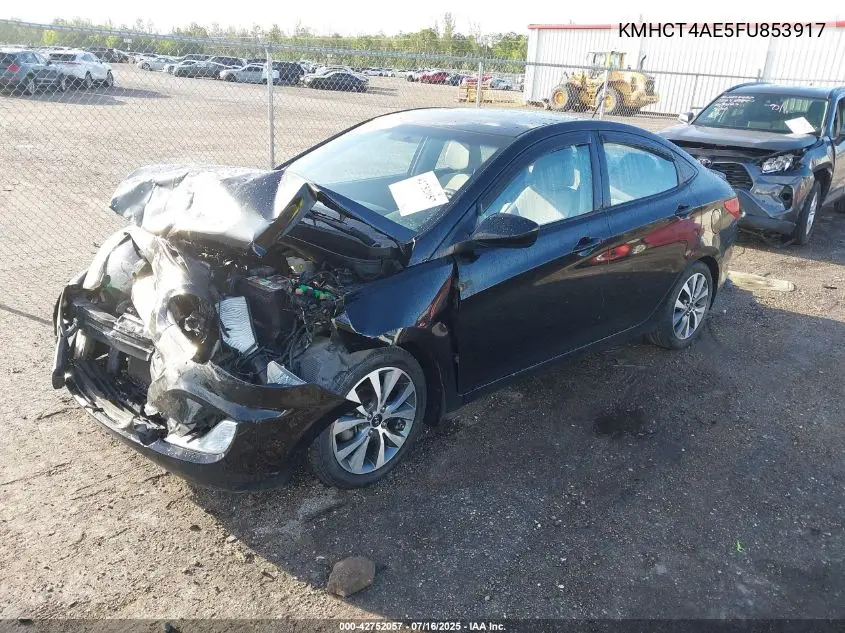 2015 Hyundai Accent Gls VIN: KMHCT4AE5FU853917 Lot: 42752057