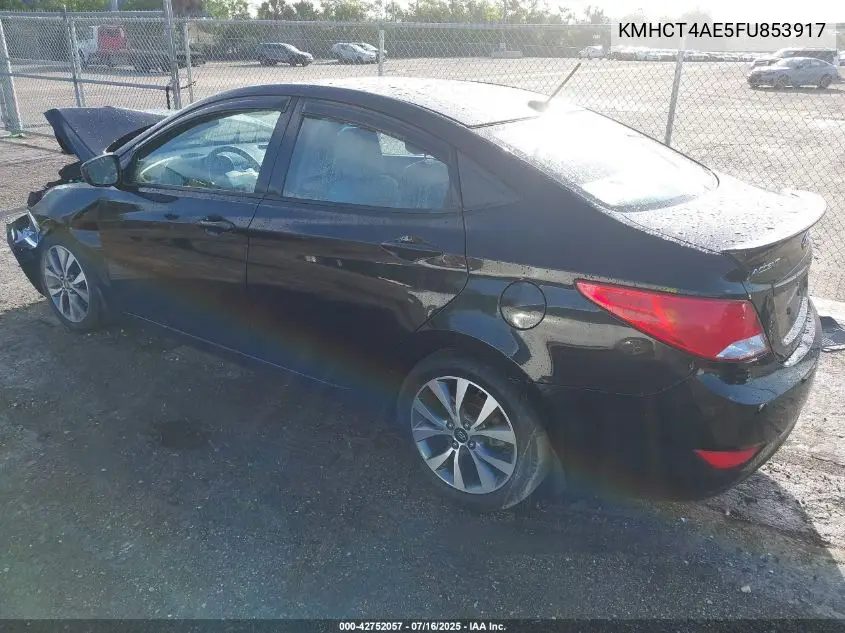 2015 Hyundai Accent Gls VIN: KMHCT4AE5FU853917 Lot: 42752057