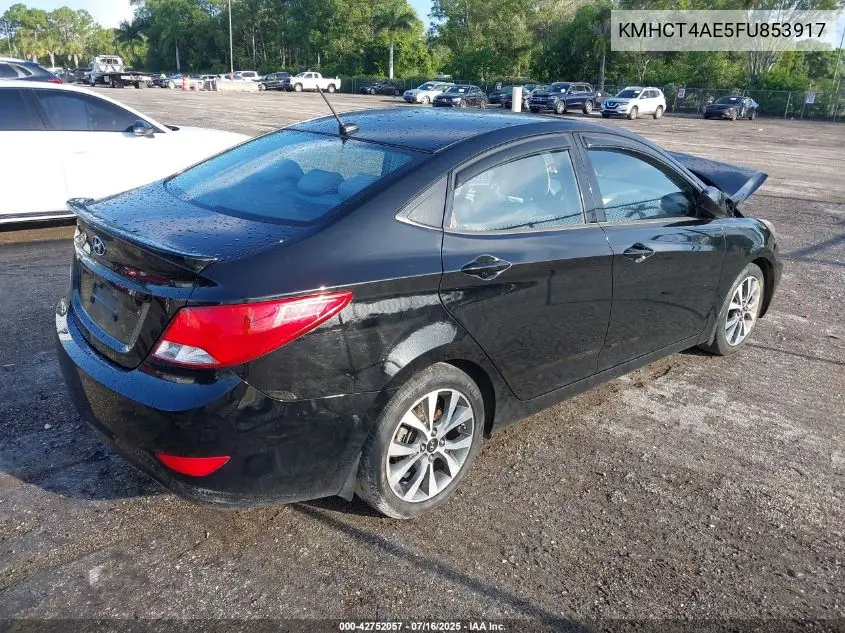 2015 Hyundai Accent Gls VIN: KMHCT4AE5FU853917 Lot: 42752057
