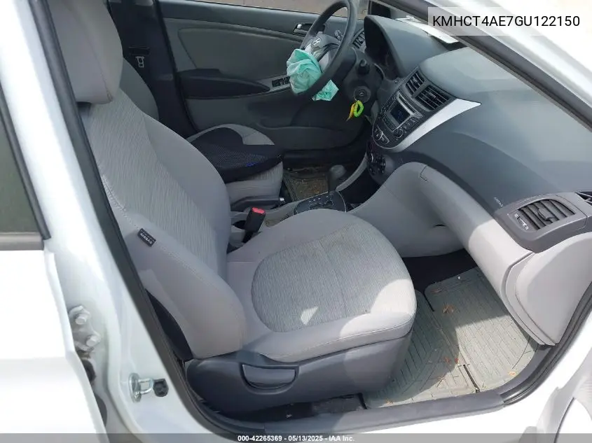2016 Hyundai Accent Se VIN: KMHCT4AE7GU122150 Lot: 42265369