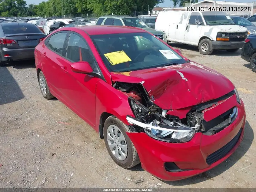 2016 Hyundai Accent Se VIN: KMHCT4AE6GU135228 Lot: 42611552