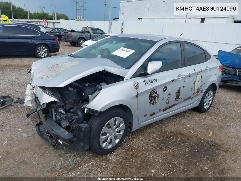 2016 Hyundai Accent Se VIN: KMHCT4AE3GU124090 Lot: 42617693