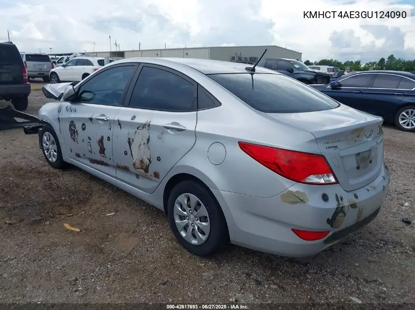 2016 Hyundai Accent Se VIN: KMHCT4AE3GU124090 Lot: 42617693