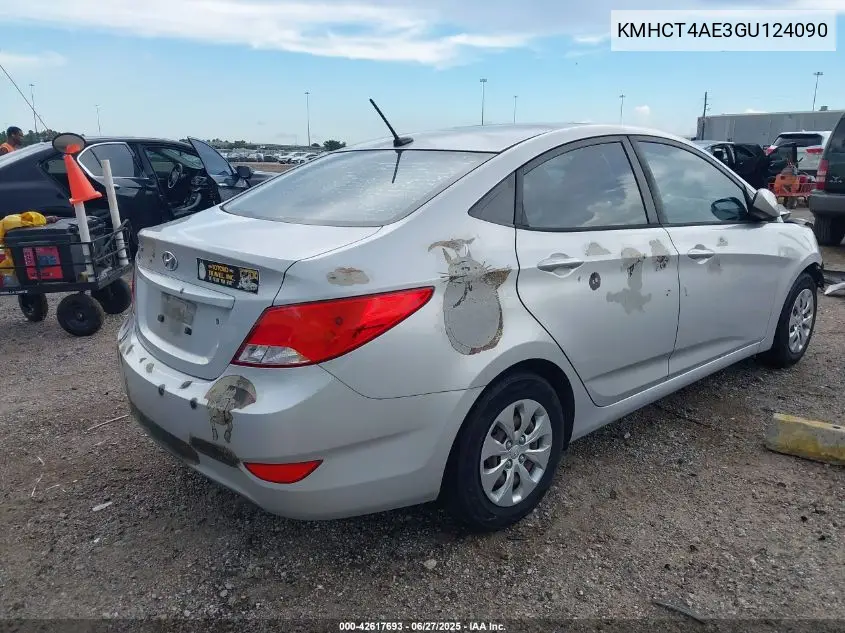 2016 Hyundai Accent Se VIN: KMHCT4AE3GU124090 Lot: 42617693