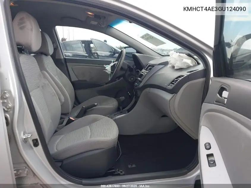2016 Hyundai Accent Se VIN: KMHCT4AE3GU124090 Lot: 42617693