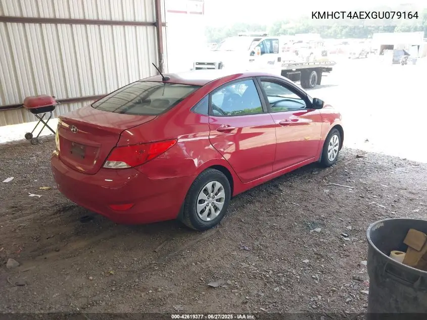 2016 Hyundai Accent Se VIN: KMHCT4AEXGU079164 Lot: 42619377