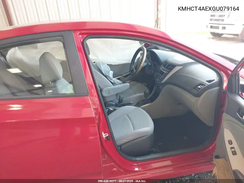 2016 Hyundai Accent Se VIN: KMHCT4AEXGU079164 Lot: 42619377