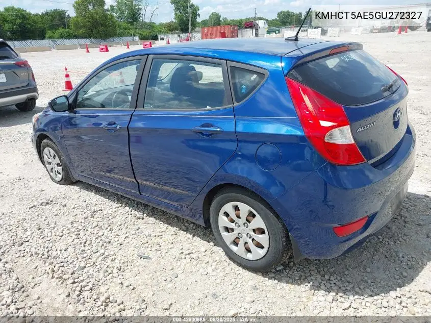 2016 Hyundai Accent Se VIN: KMHCT5AE5GU272327 Lot: 42630685