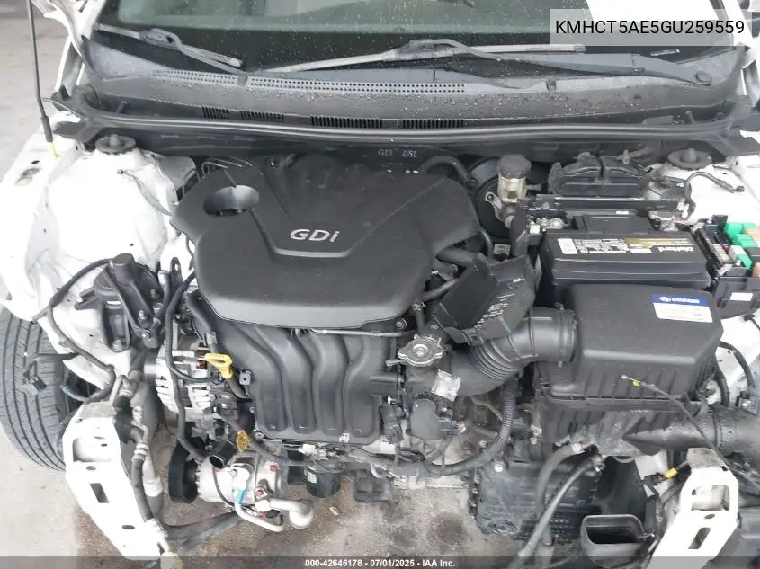 kmhct5ae5gu259559 KMHCT5AE5GU259559 2016 Hyundai Accent Se
