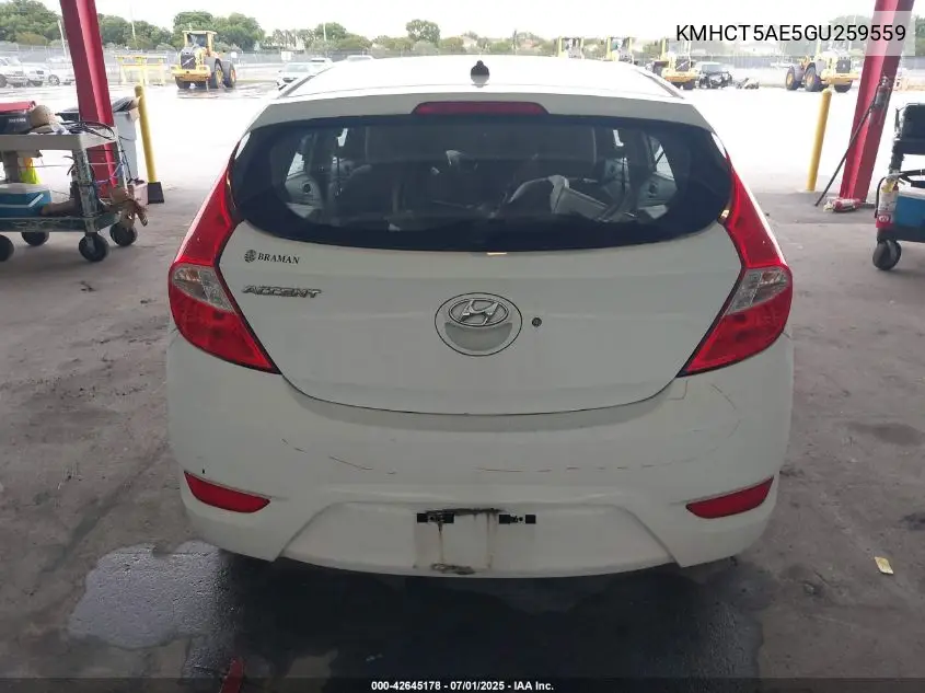 kmhct5ae5gu259559 KMHCT5AE5GU259559 2016 Hyundai Accent Se