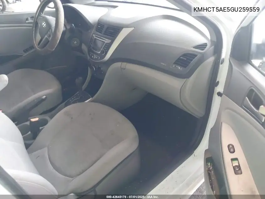 kmhct5ae5gu259559 KMHCT5AE5GU259559 2016 Hyundai Accent Se