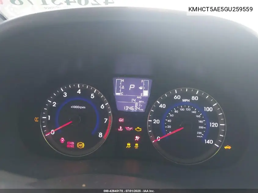 kmhct5ae5gu259559 KMHCT5AE5GU259559 2016 Hyundai Accent Se