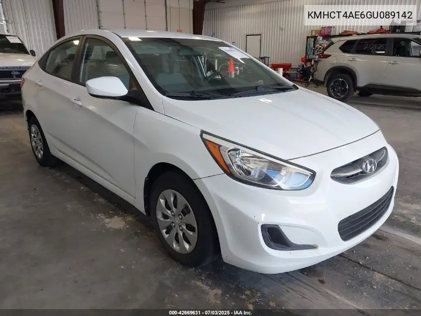 2016 Hyundai Accent Se VIN: KMHCT4AE6GU089142 Lot: 42669631