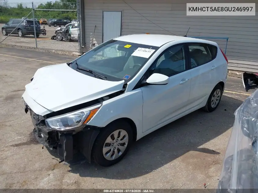 2016 Hyundai Accent Se VIN: KMHCT5AE8GU246997 Lot: 42748635