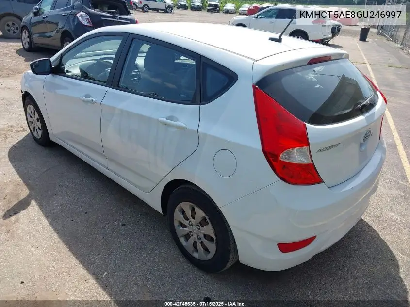 2016 Hyundai Accent Se VIN: KMHCT5AE8GU246997 Lot: 42748635