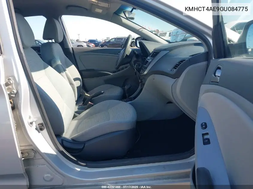 2016 Hyundai Accent Se VIN: KMHCT4AE9GU084775 Lot: 42761468