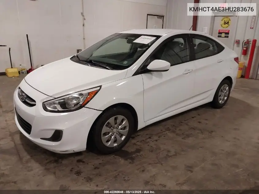 2017 Hyundai Accent Se VIN: KMHCT4AE3HU283676 Lot: 42260046