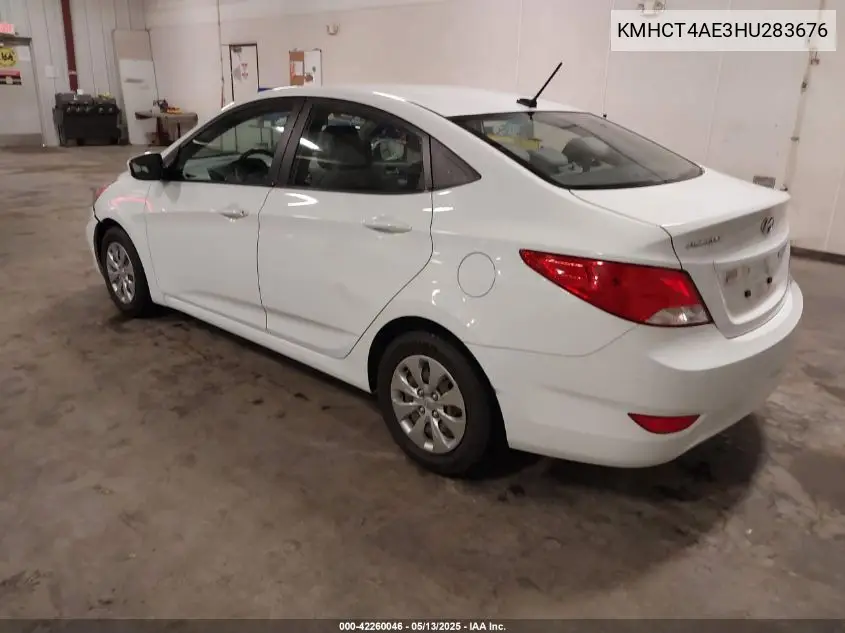 2017 Hyundai Accent Se VIN: KMHCT4AE3HU283676 Lot: 42260046