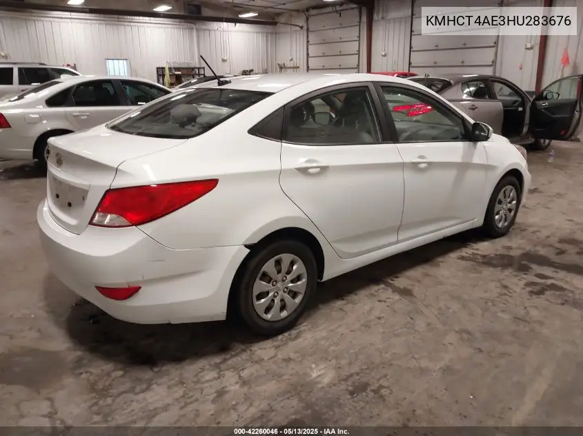 2017 Hyundai Accent Se VIN: KMHCT4AE3HU283676 Lot: 42260046