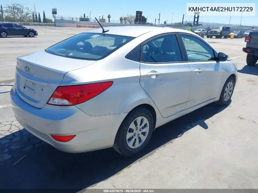 2017 Hyundai Accent Se VIN: KMHCT4AE2HU172729 Lot: 42576275