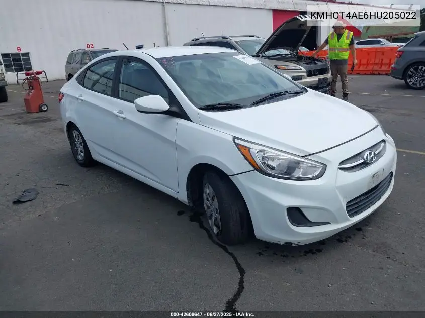 2017 Hyundai Accent Se VIN: KMHCT4AE6HU205022 Lot: 42609647