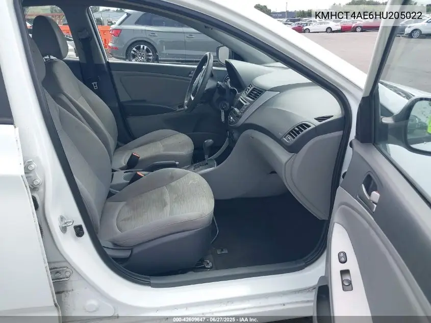 2017 Hyundai Accent Se VIN: KMHCT4AE6HU205022 Lot: 42609647