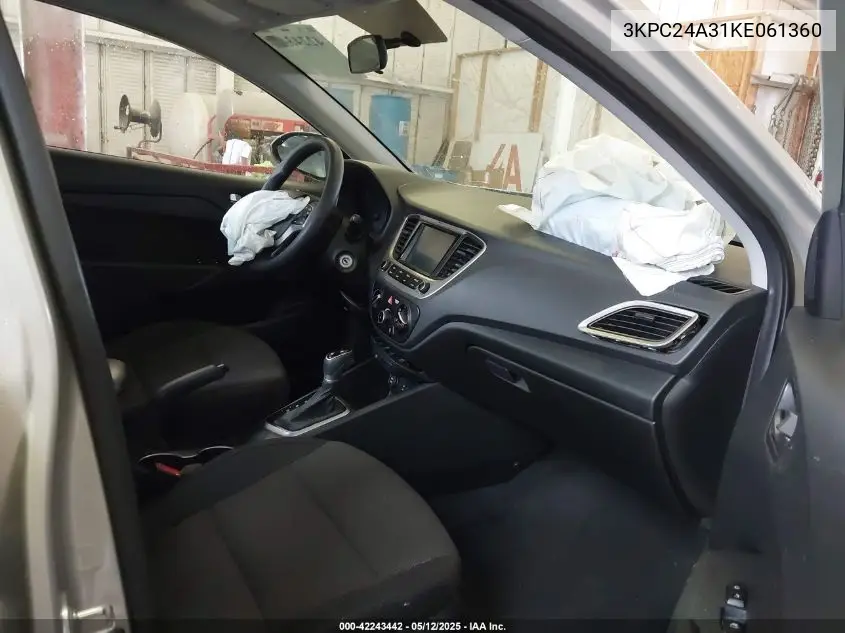 2019 Hyundai Accent Sel VIN: 3KPC24A31KE061360 Lot: 42243442