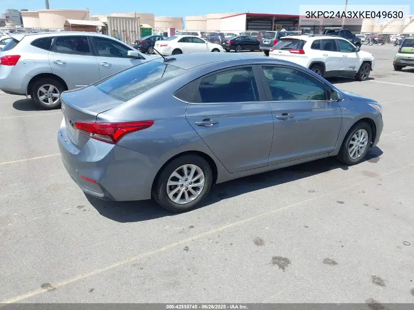 2019 Hyundai Accent Sel VIN: 3KPC24A3XKE049630 Lot: 42555745