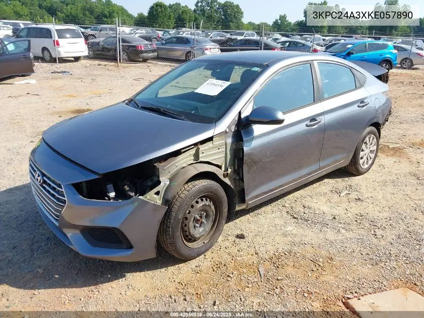 2019 Hyundai Accent Se VIN: 3KPC24A3XKE057890 Lot: 42556536
