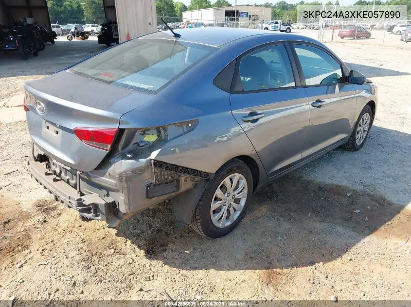 2019 Hyundai Accent Se VIN: 3KPC24A3XKE057890 Lot: 42556536