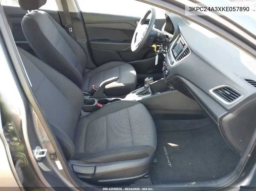 2019 Hyundai Accent Se VIN: 3KPC24A3XKE057890 Lot: 42556536