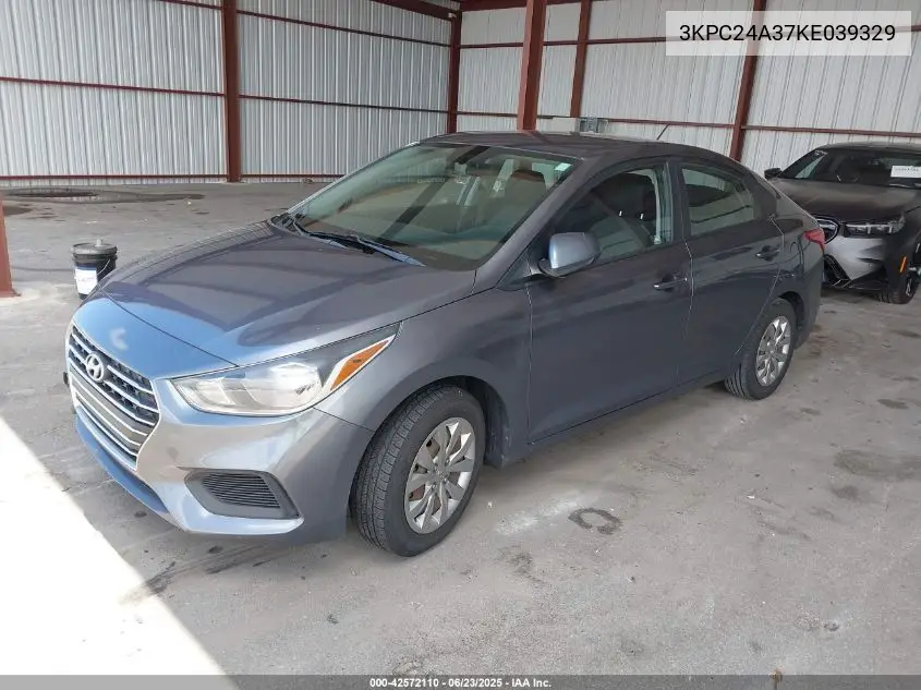 2019 Hyundai Accent Se VIN: 3KPC24A37KE039329 Lot: 42572110
