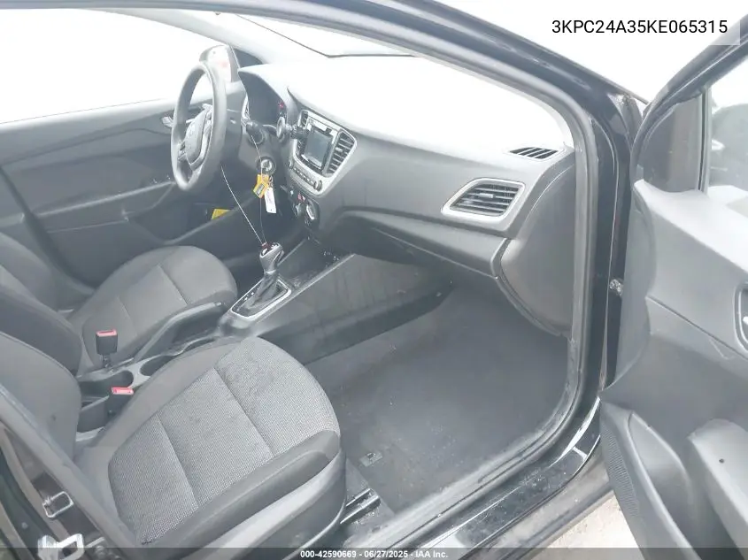 2019 Hyundai Accent Se VIN: 3KPC24A35KE065315 Lot: 42590669