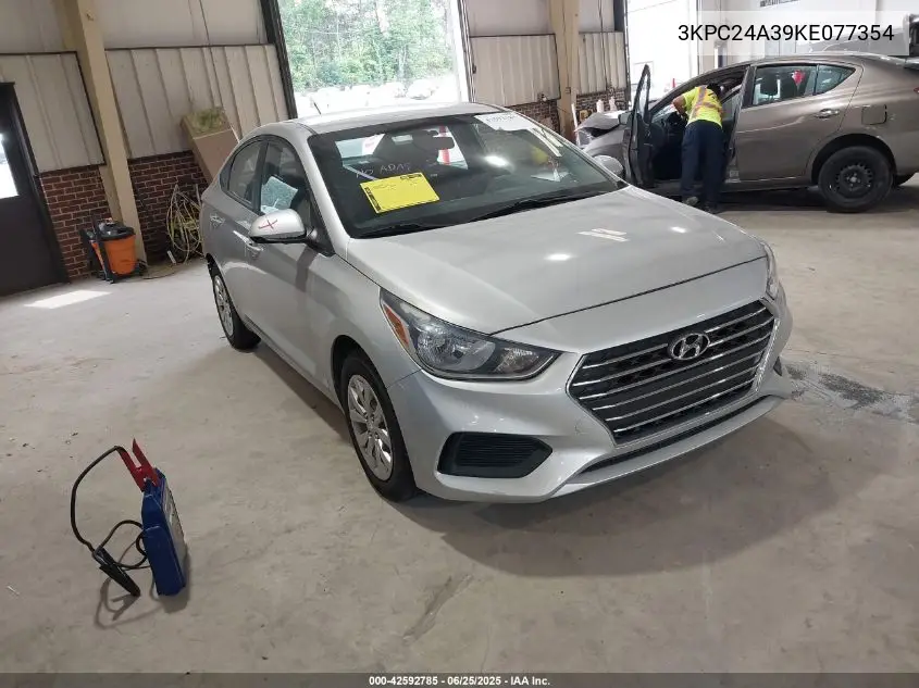 2019 Hyundai Accent Se VIN: 3KPC24A39KE077354 Lot: 42592785