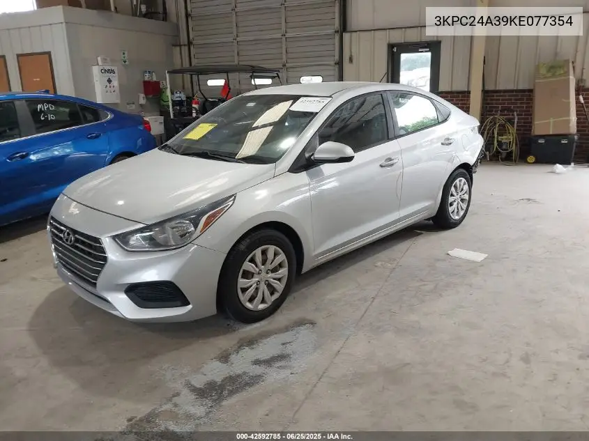 2019 Hyundai Accent Se VIN: 3KPC24A39KE077354 Lot: 42592785