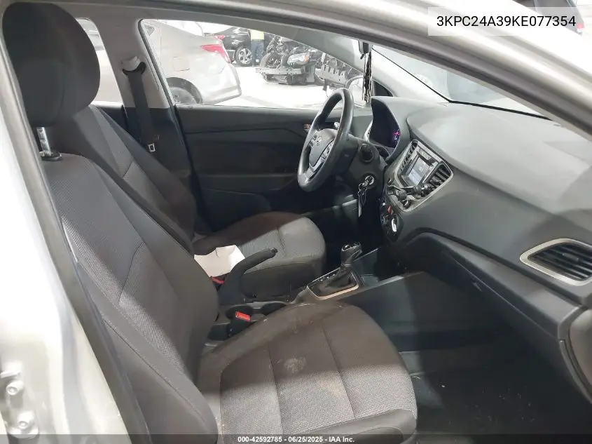 2019 Hyundai Accent Se VIN: 3KPC24A39KE077354 Lot: 42592785