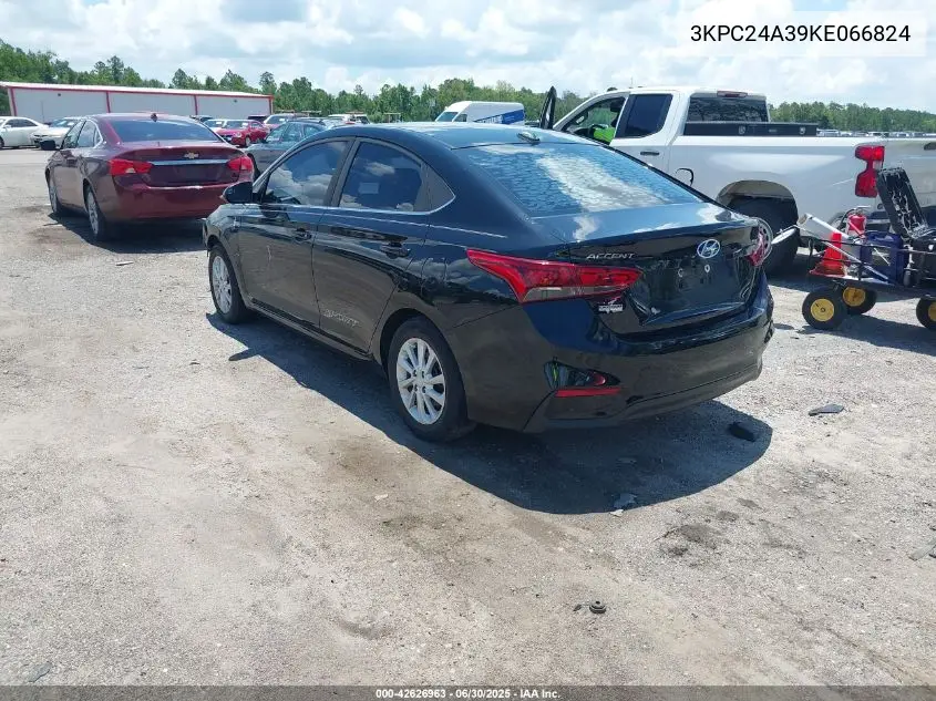 2019 Hyundai Accent Sel VIN: 3KPC24A39KE066824 Lot: 42626963