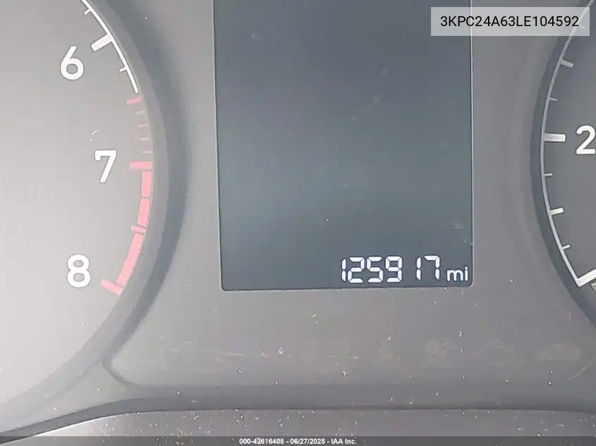 2020 Hyundai Accent Se VIN: 3KPC24A63LE104592 Lot: 42616408