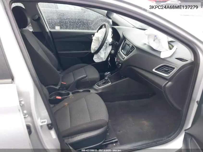 2021 Hyundai Accent Se VIN: 3KPC24A68ME137279 Lot: 42158615