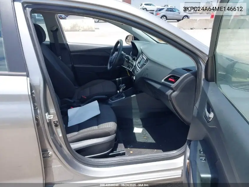 2021 Hyundai Accent Se VIN: 3KPC24A64ME146612 Lot: 42546348