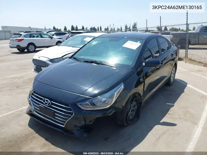 2021 Hyundai Accent Se VIN: 3KPC24A62ME130165 Lot: 42582232