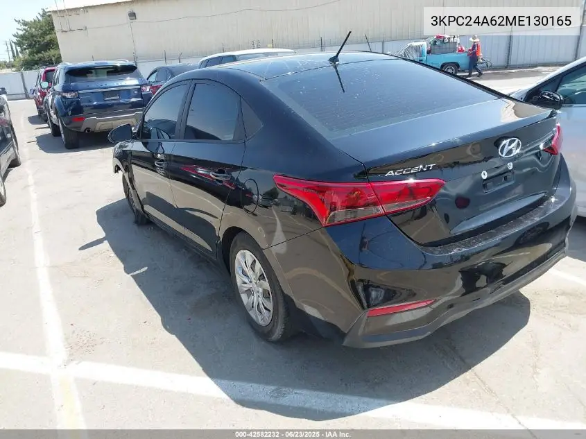 2021 Hyundai Accent Se VIN: 3KPC24A62ME130165 Lot: 42582232