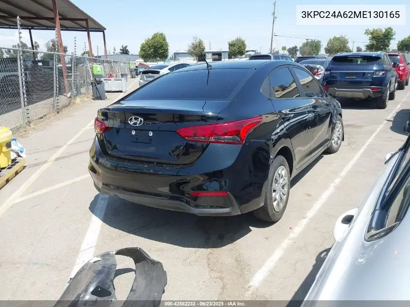 2021 Hyundai Accent Se VIN: 3KPC24A62ME130165 Lot: 42582232